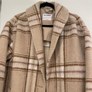 Brown and Beige Long Shacket